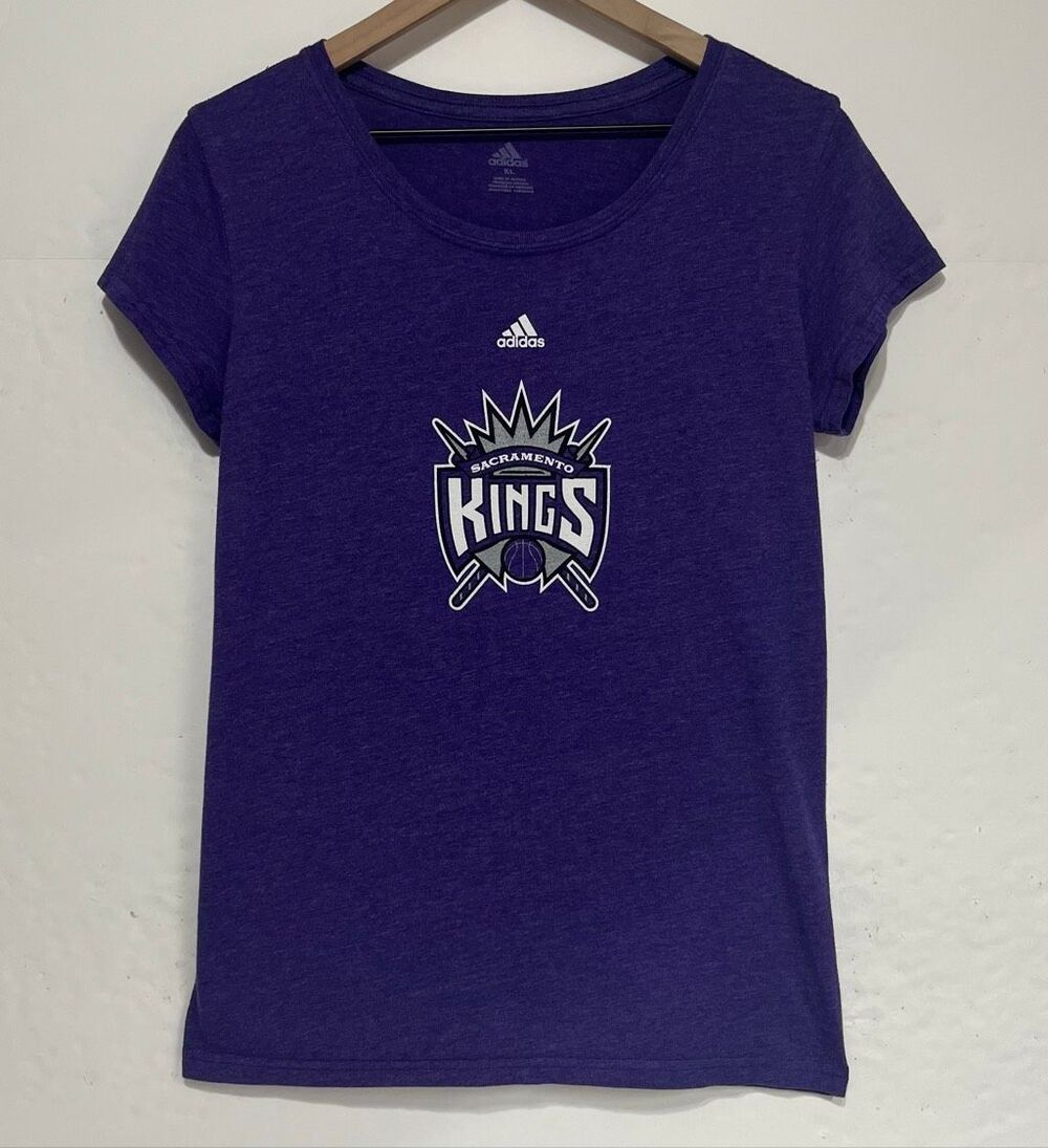 Adidas Sacramento Kings Purple Short Sleeve Tee Size XL